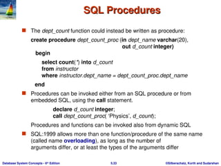 Advanced SQL in Data Base management System | PPT