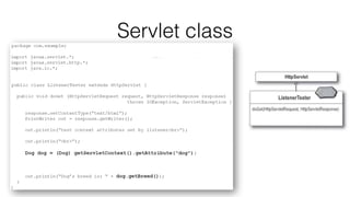 Servlet class 
 