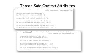 Thread-­‐Safe 
Context 
Attributes 
 