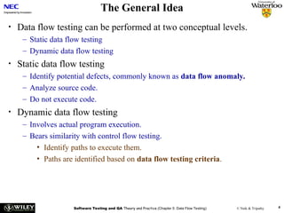 Data Flow Testing Coding Ch5-DataFlowTesting.ppt for ug ii year exam | PPT