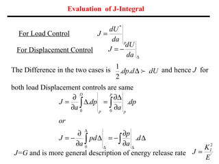 For Load Control
For Displacement Control
The Difference in the two cases is and hence J for
both load Displacement contro...