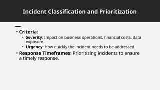 chapter on Incident Response Management. | PPTX