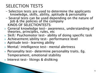 Human Resource Management: Recruitment & Selection | PPT