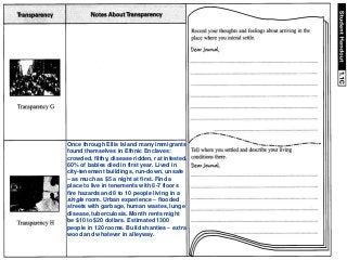 Once through Ellis Island many immigrants
found themselves in Ethnic Enclaves:
crowded, filthy, disease ridden, rat infested.
60% of babies died in first year. Lived in
city-tenement buildings, run-down, unsafe
– as much as $5 a night at first. Find a
place to live in tenements with 6-7 floors
fire hazards and 8 to 10 people living in a
single room. Urban experience – flooded
streets with garbage, human wastes, lunge
disease, tuberculosis. Month rents might
be $10 to $20 dollars. Estimated 1300
people in 120 rooms. Build shanties – extra
wood and whatever in alleyway.
 