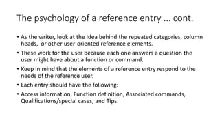 Software Documentation - writing to support - references