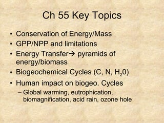 Ch 55 ecosystems | PPT