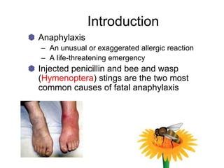 IMMUNOLOGY (ALLERGIC REACTIONS AND ANAPHYLAXIS) | PPTX