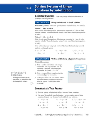 Ch 5 book - systems of linear equations | PDF