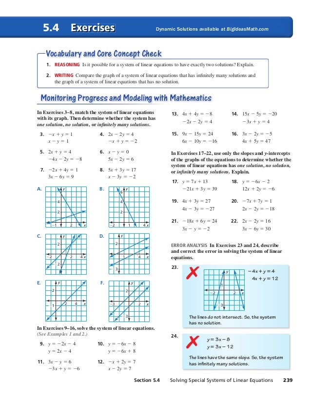 Ch 5 Book Systems Of Linear Equations Ch 5 Book Systems Of Linear Equations