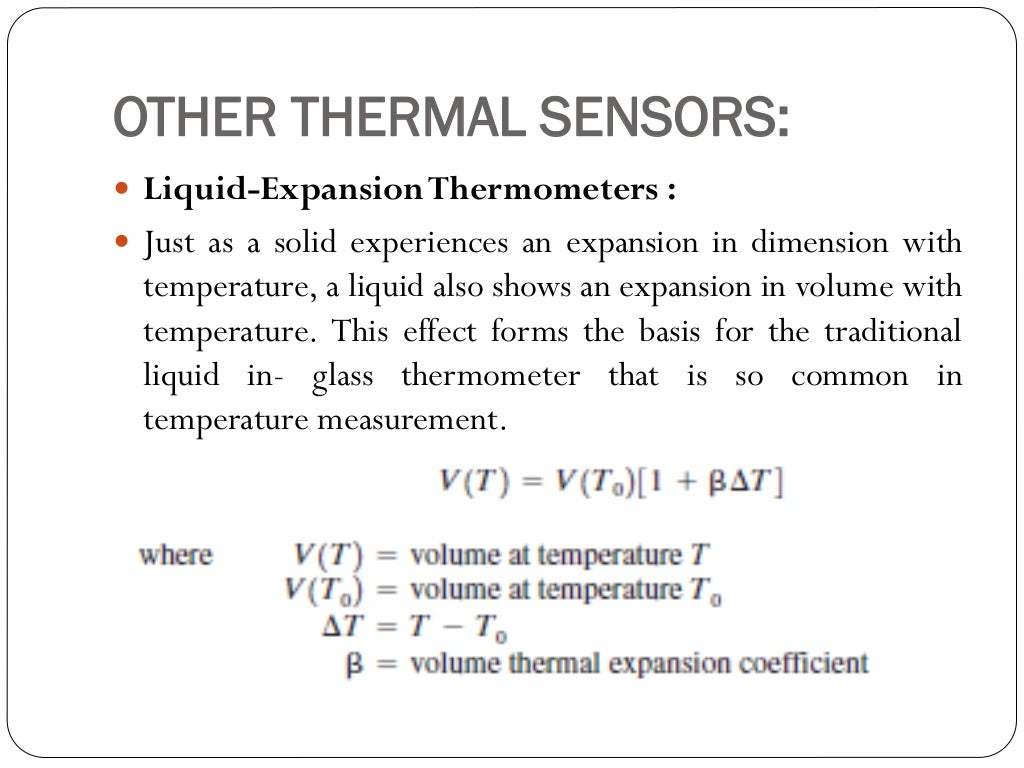 Transducers Thermal Sensors