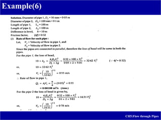 Example(6)
CH5:Flow through Pipes
 