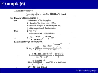 Example(6)
CH5:Flow through Pipes
 