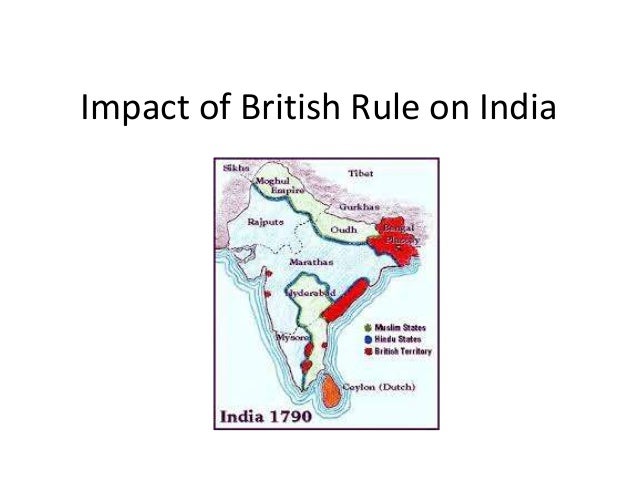 short essay on impact of british rule in india