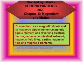 Magnetism and Matter,Current loop as a magnetic dipole and its magnetic ...
