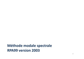 Méthode modale spectrale
RPA99 version 2003
47
 