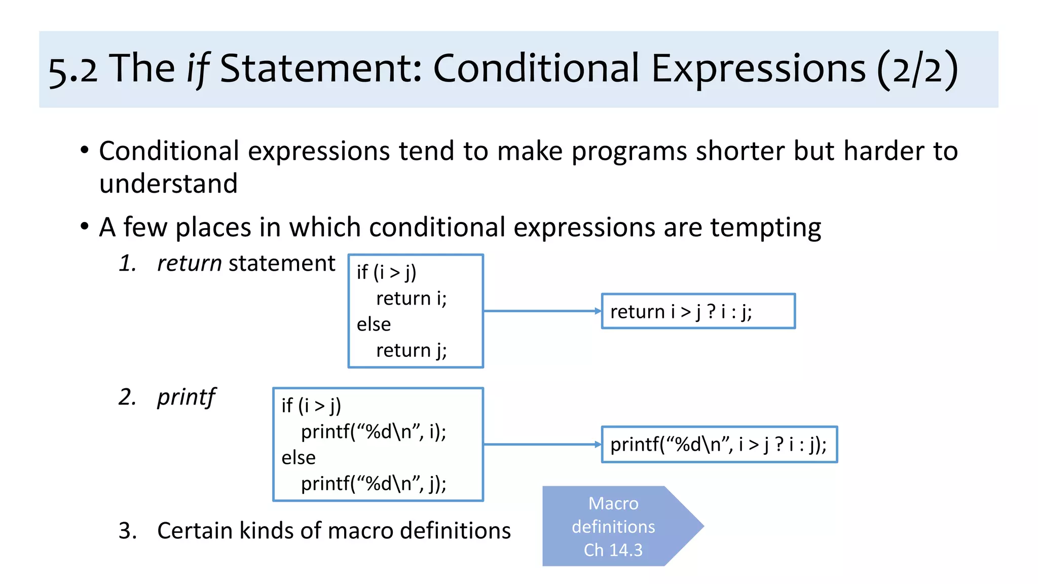 Ch5 Selection Statements | PPT
