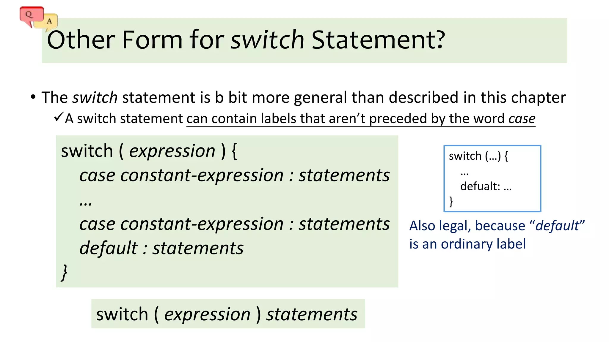 Ch5 Selection Statements | PPT