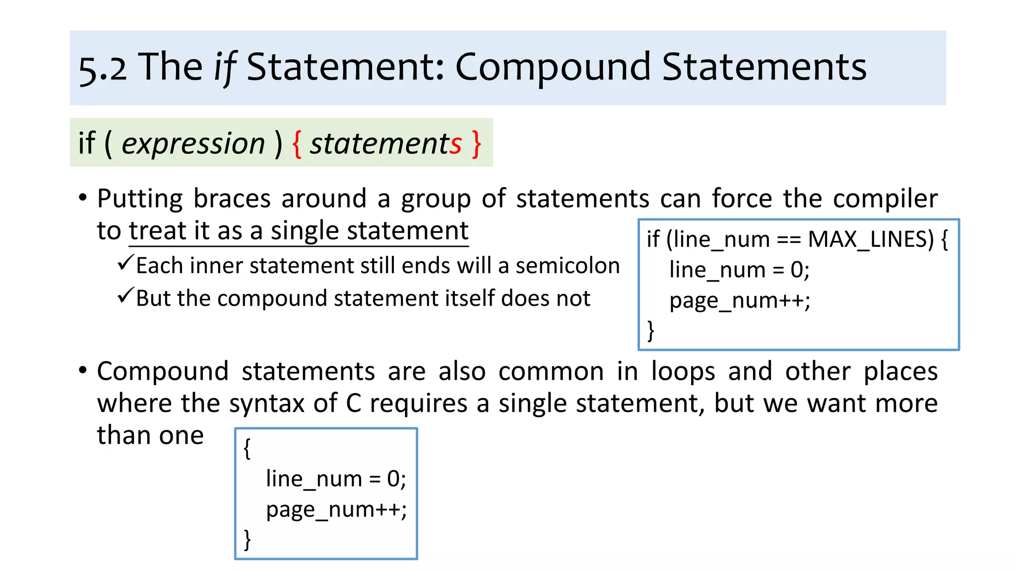 Ch5 Selection Statements | PPT