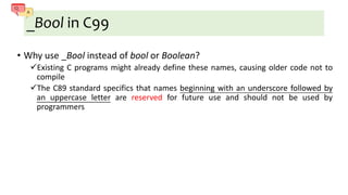 C99 Code Ch5 Selection Statements | PPTX