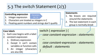 Ch5 Selection Statements | PPT