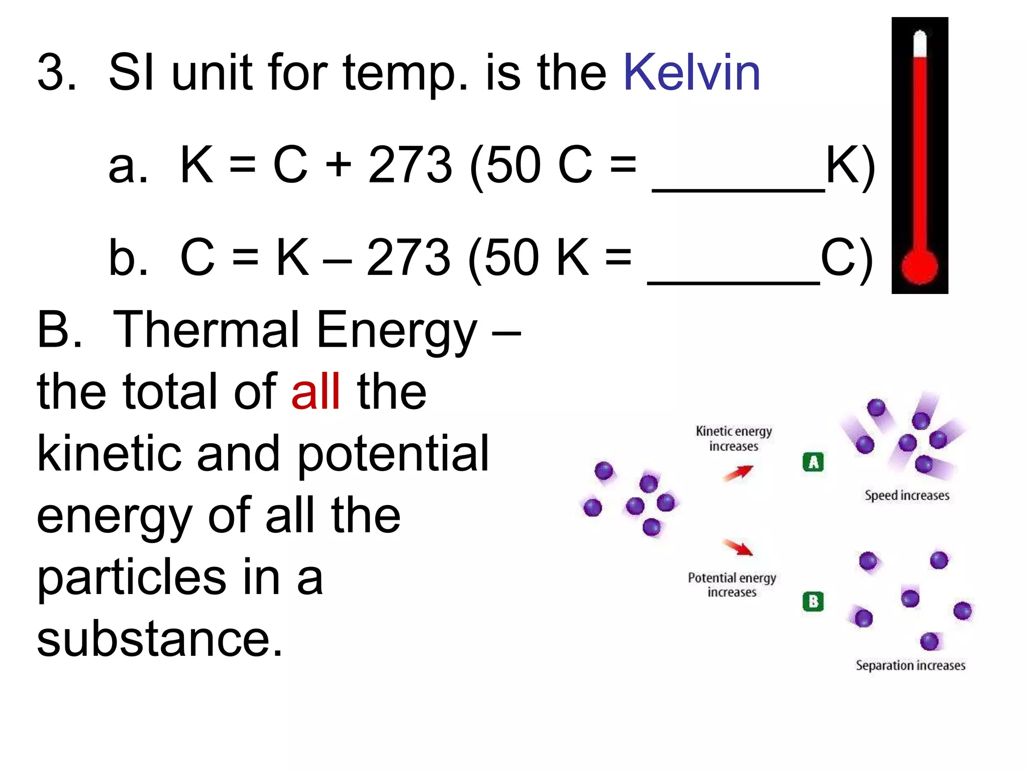 Thermal Kinetic Energy Formula