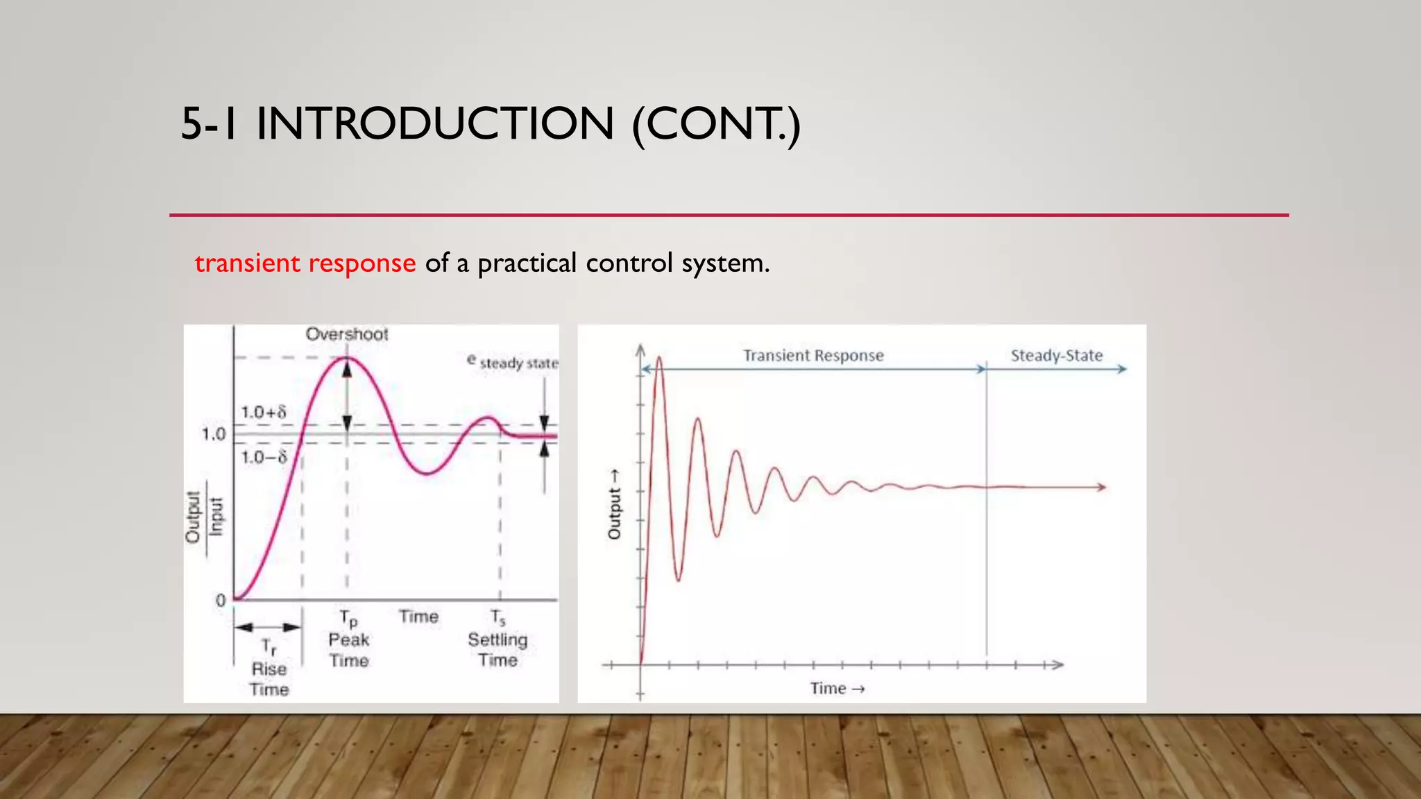 5-1 INTRODUCTION (CONT.)
transient response of a practical control system.
 