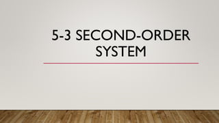 5-3 SECOND-ORDER
SYSTEM
 