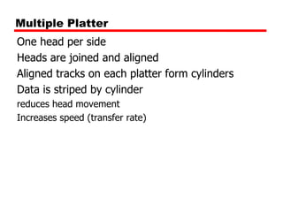 High frequency operation Higher storage density and speed 
