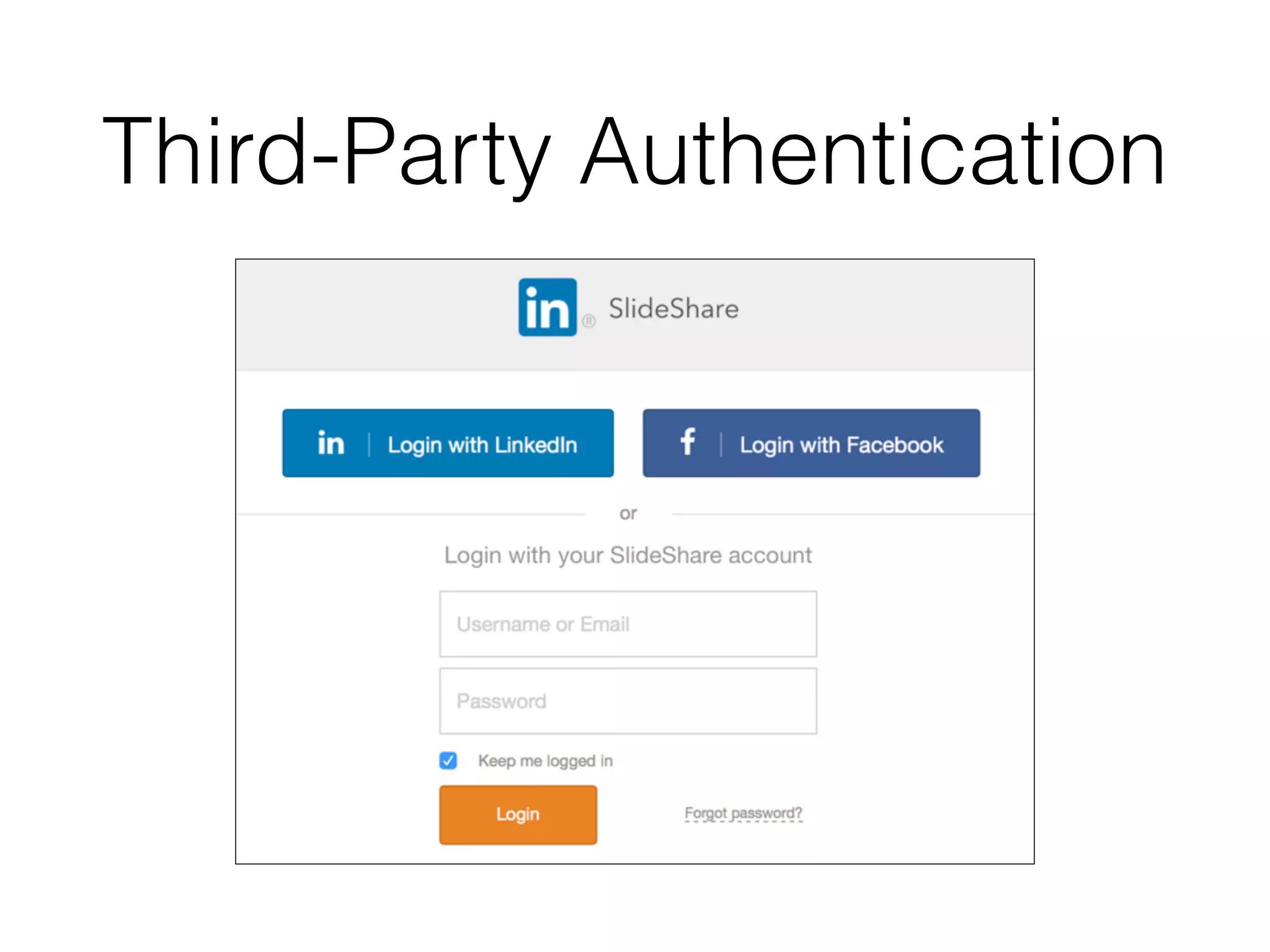 Third-Party Authentication
 