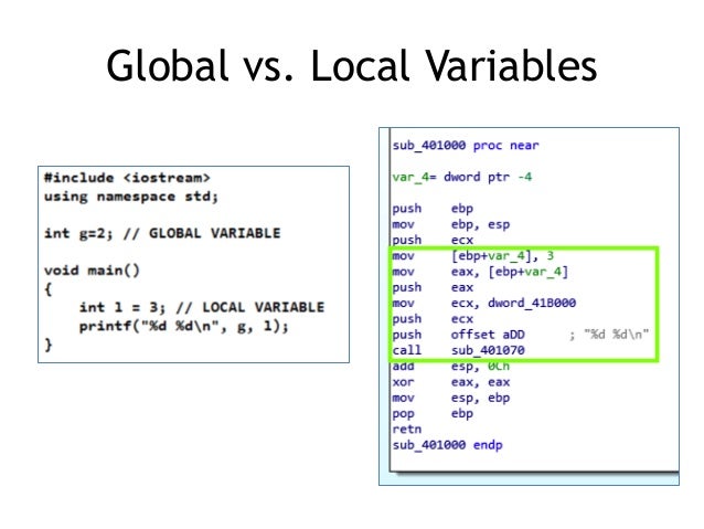 CNIT 126: 6: Recognizing C Code Constructs in Assembly