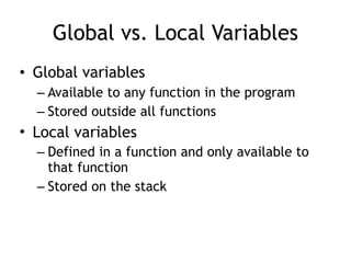 CNIT 126: Ch 6: Recognizing C Constructs in Assembly | PDF
