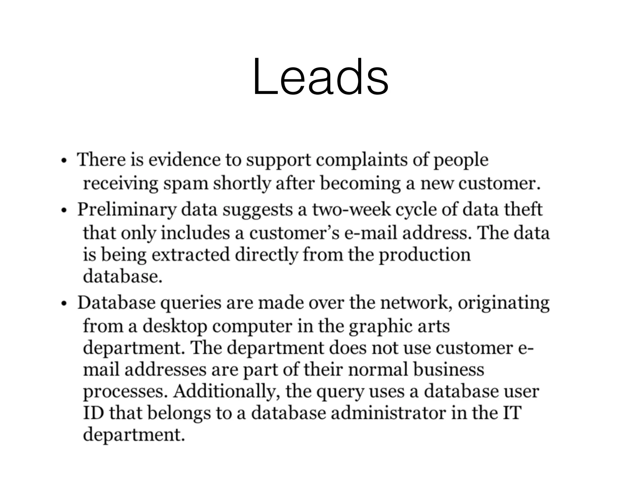 Leads
 