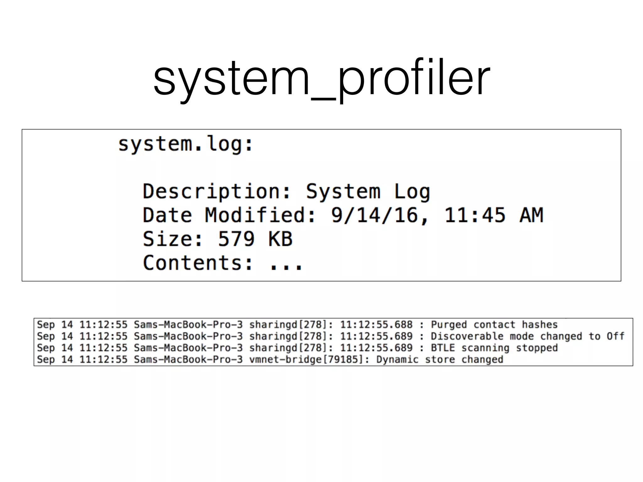system_proﬁler
 