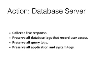 Action: Database Server
 