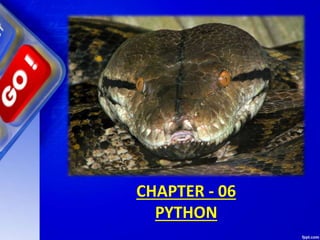 CHAPTER - 06
PYTHON
 