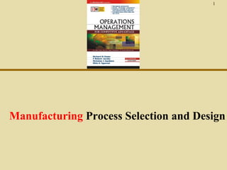 1

Manufacturing Process Selection and Design

 