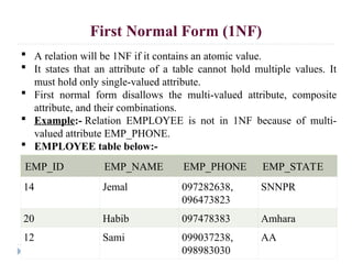 Chapter six - Normalization.ppt fundamental of db | PPT