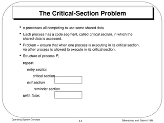 Process Synchronization in operating System | PPT