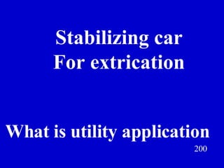 Stabilizing car For extrication 200 What is utility application Jeff Prokop 