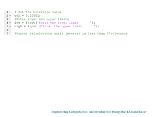 Engineering Computation: An Introduction Using MATLAB and Excel
 