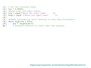 Engineering Computation: An Introduction Using MATLAB and Excel
 