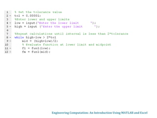 Engineering Computation: An Introduction Using MATLAB and Excel
 