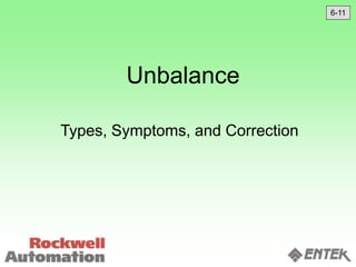 Unbalance
Types, Symptoms, and Correction
6-11
 