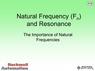 Natural Frequency (Fn)
and Resonance
The Importance of Natural
Frequencies
6-39
 