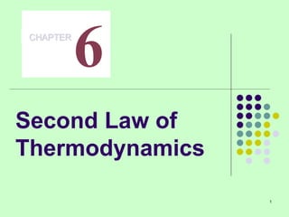 1
Second Law of
Thermodynamics
6CHAPTER
 