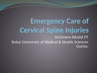 Chapter # 6: Cervical Spine Injuries in Athletes. Emergency Care And ...