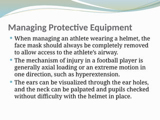 Chapter # 6: Cervical Spine Injuries in Athletes. Emergency Care And ...