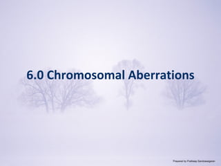 Copyright © 2009 Pearson Education, Inc.
6.0 Chromosomal Aberrations
Prepared by Pratheep Sandrasaigaran
 