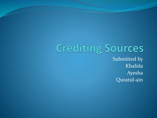 Ch 6 crediting sources | PPTX