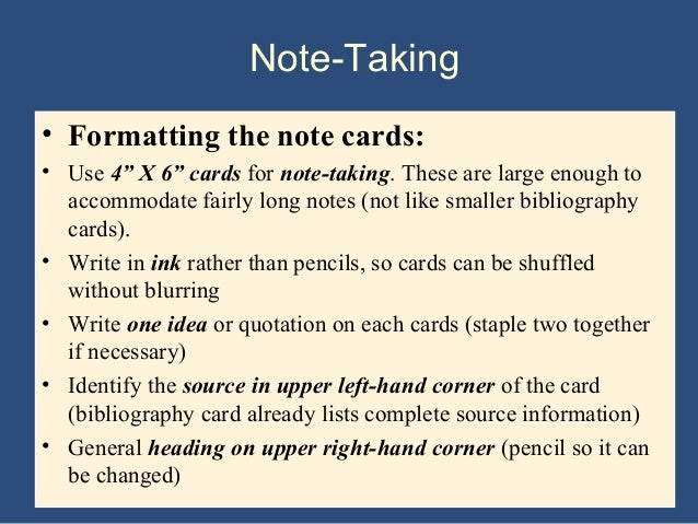 To write a bibliography card for